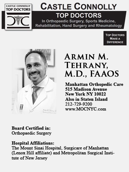 Dr. Armin Tehrany is recognized as Castle Connolly’s Top Regional Doctor for the second year in a row