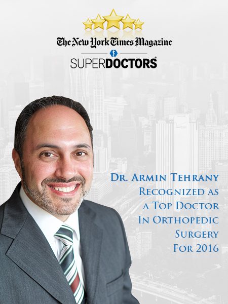 New York Times Magazine: Super Doctors acknowledged Dr. Armin Tehrany as a Top Doctor for 2016
