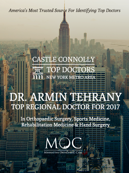 Dr. Armin Tehrany is recognized as a Top Regional Doctor for 2017 by Castle Connolly